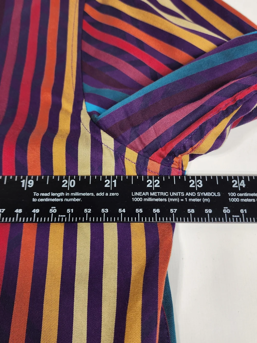 Robert Graham Men’s Multicolor Striped Dress Shirt - Purple/Blue/Gold